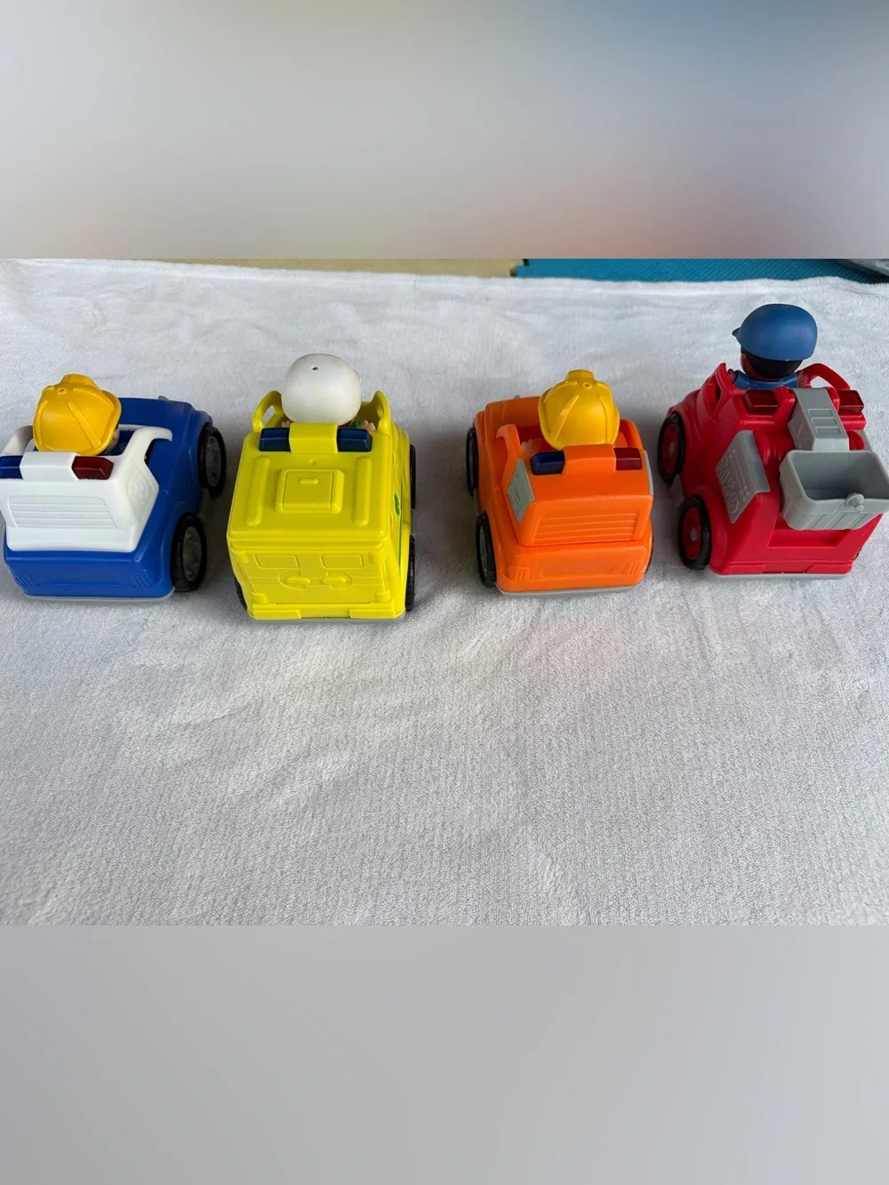 Rescue Vehicle Toy Pack - Red, Yellow, Orange, Blue